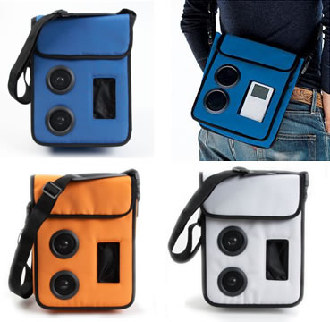 Bolso para iPod con altavoces integrados 