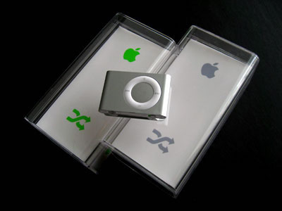 Distinguir los iPod shuffle plateados