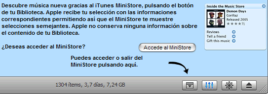 iTunes MiniStore