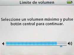 límite de volumen iPod