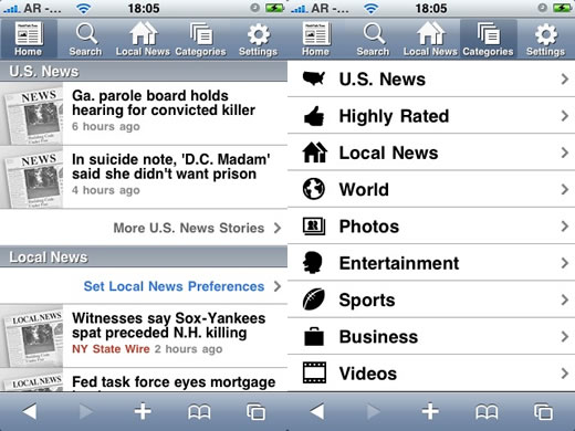 Associated Press lanzó un portal de noticias para iPhone