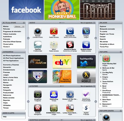 Apple lanza el App Store con más de 500 aplicaciones para iPhone e iPod touch