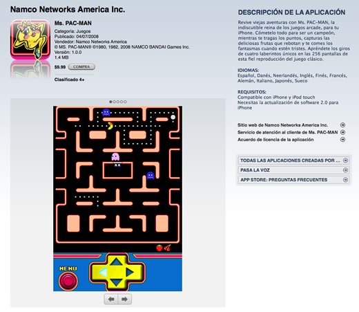 App Store Ms PAC MAN