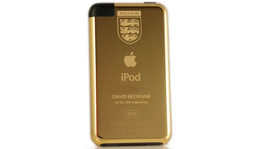 Un iPod touch de oro para Beckham
