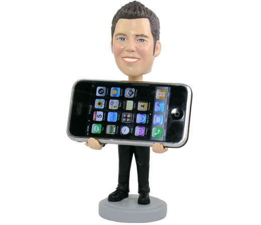 Soporte Bobblehead para iPhone personalizado con tu cabeza