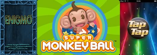 Mini reseñas de Enigmo, Super Monkey Ball y Tap Tap Revenge