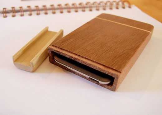 Estuches de madera hechos a mano para iPod