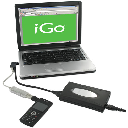 Cargadores iGo para iPhone, iPod y laptop