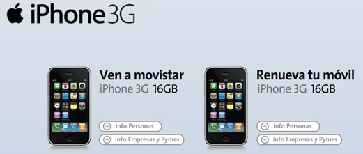 Movistar Chile: iPhone 3G U$S 385 con planes desde U$S 70