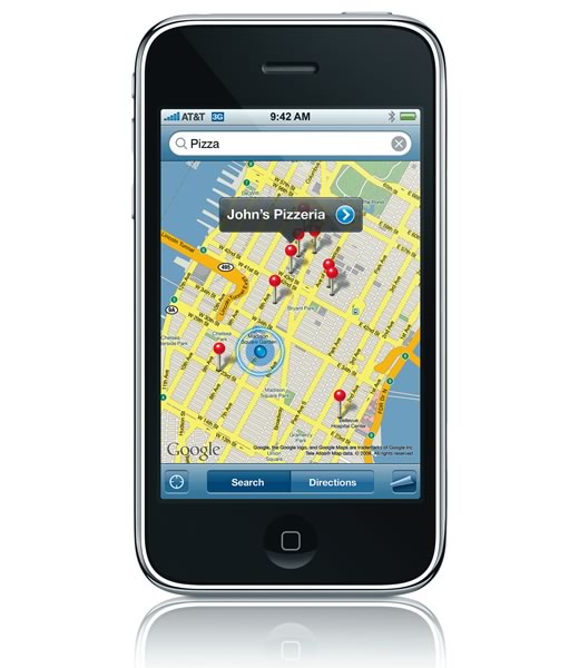 iPhone 3G mapas