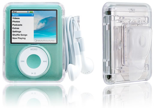 Sidewinder para iPod nano, la funda rígida de Marware con organizador de auriculares 