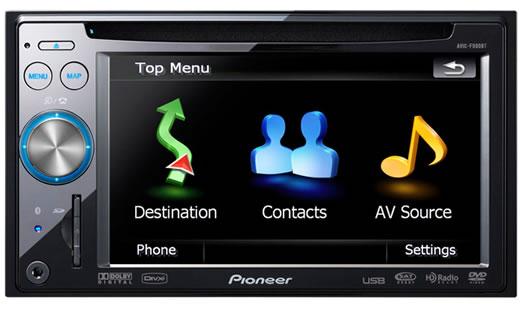 Pioneer lanza la línea AVIC-F con GPS, sistema de entretenimiento y conexión iPod