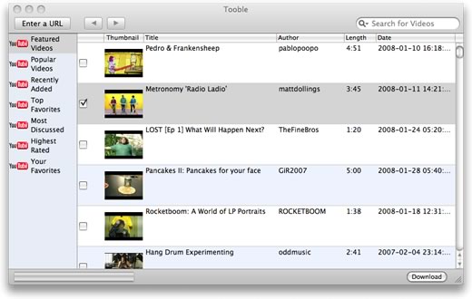 Tooble te ayuda a cargar vídeos de YouTube en el iPod