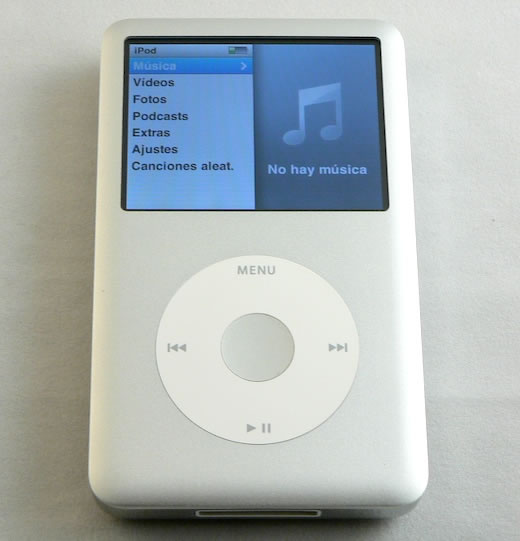 Interfaz del iPod classic