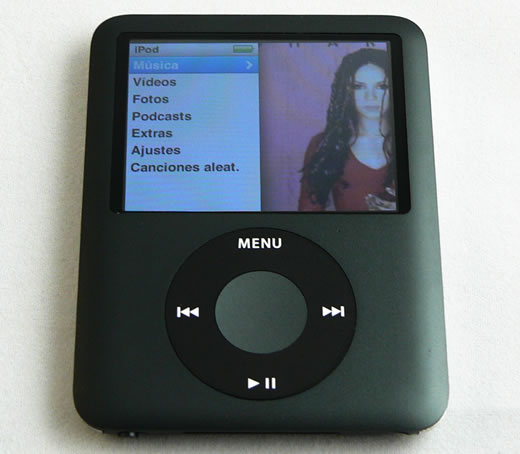 pantalla del iPod nano