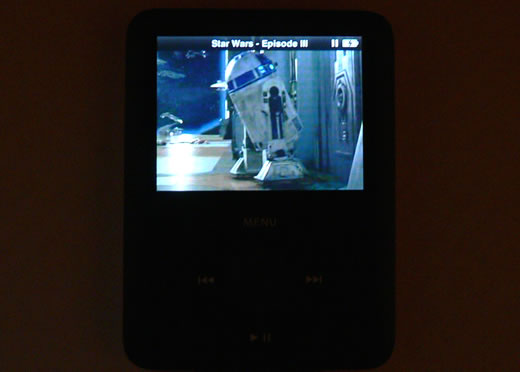Reproducción de vídeos en iPod nano