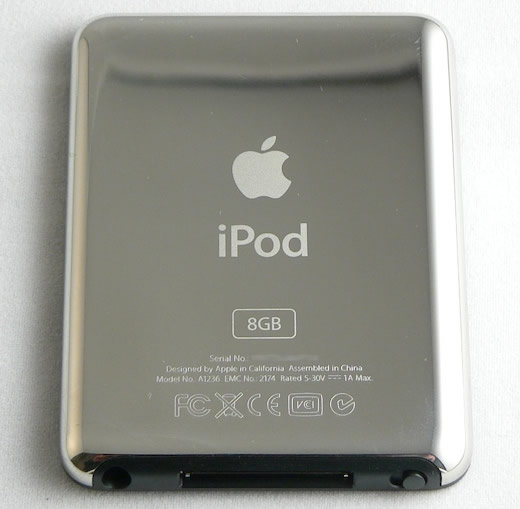 Reverso del iPod nano