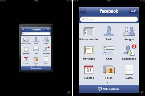 iPad facebook