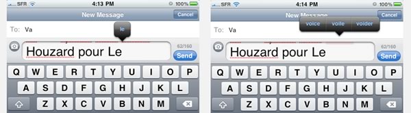 automatic spelling corrector iphone