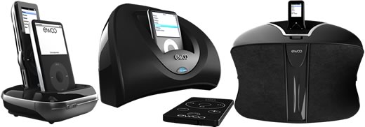 Ewoo lanza 3 docks para iPod con buen diseño
