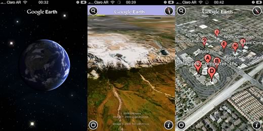 Google Earth para iPhone e iPod touch