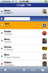 Google Talk para iPhone e iPod touch 