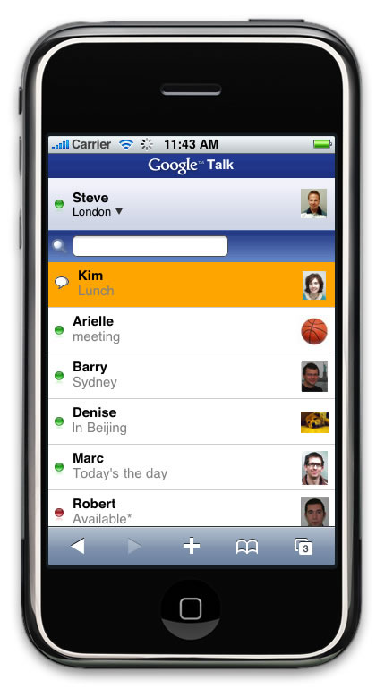 Google Talk para iPhone e iPod touch 