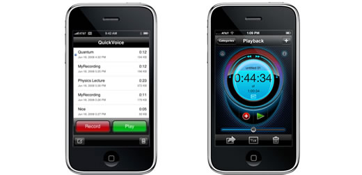 QuickVoice e iPro Recorder, dos aplicaciones para grabar voz en tu iPhone o iPod touch