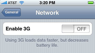 Descubren ajuste para 3G en la última versión beta del iPhone.