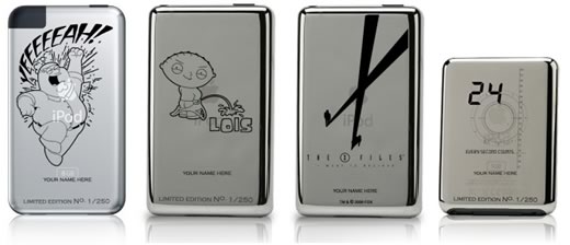 iPod con grabados de X-files, 24, Family Guy y Juno