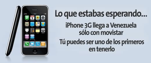 Hoy se lanza el iPhone 3G en Venezuela