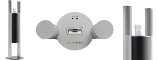 Sistema de altavoces de pié con dock para iPod Stereo Tower de mSation