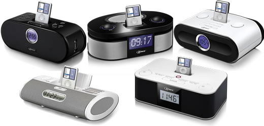 Cinco sistemas de altavoces de Zenex con dock para iPod