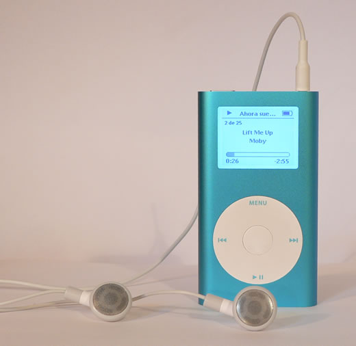 iPod mini encendido